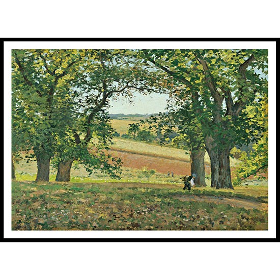 Chestnut Trees at Osny 1873, A New Print Of a Camille Pissaro Painting