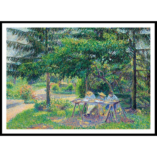 Children in a Garden at Eragny 1897, A New Print Of a Camille Pissaro Painting