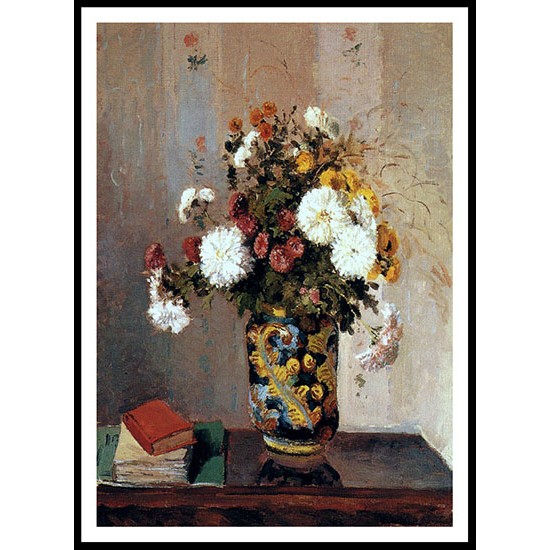 Chrysanthemums in a Chinese Vase, A New Print Of a Camille Pissaro Painting