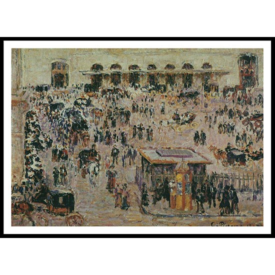 Cour du Havre Gare Saint Lazare 1893, A New Print Of a Camille Pissaro Painting