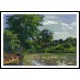 Ducks on the Pond at Montfoucault 1874, A New Print Of a Camille Pissaro Painting