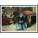 Elderly Woman Mending Old Clothes Moret 1902, A New Print Of a Camille Pissaro Painting