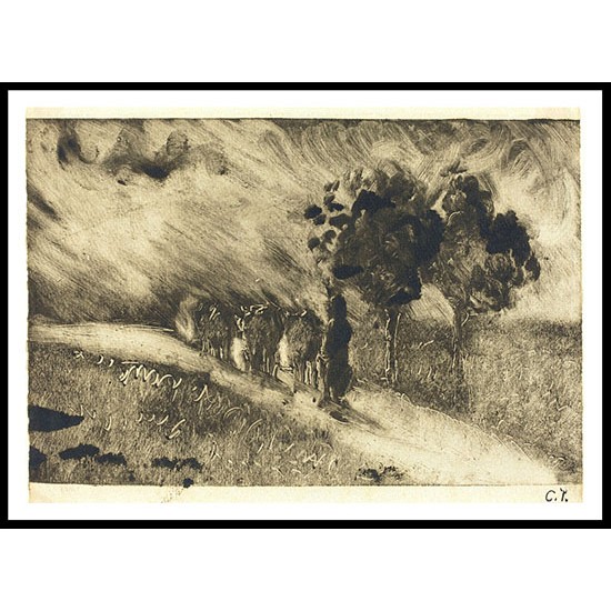 Evening Landscape with Cows 1890, A New Print Of a Camille Pissaro Painting