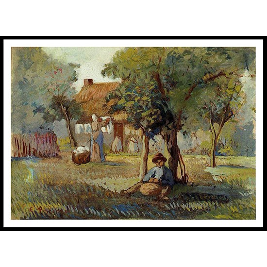 Family Garden, A New Print Of a Camille Pissaro Painting