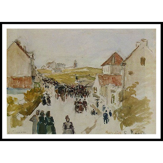 Feast Day in Knokke 1891, A New Print Of a Camille Pissaro Painting