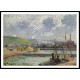 Fishing Boats at the Basin of Quesne Dieppe Sun and Clouds 1902, A New Print Of a Camille Pissaro Painting