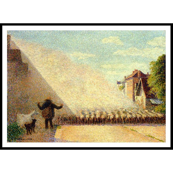 Flock of Sheep 1888, A New Print Of a Camille Pissaro Painting