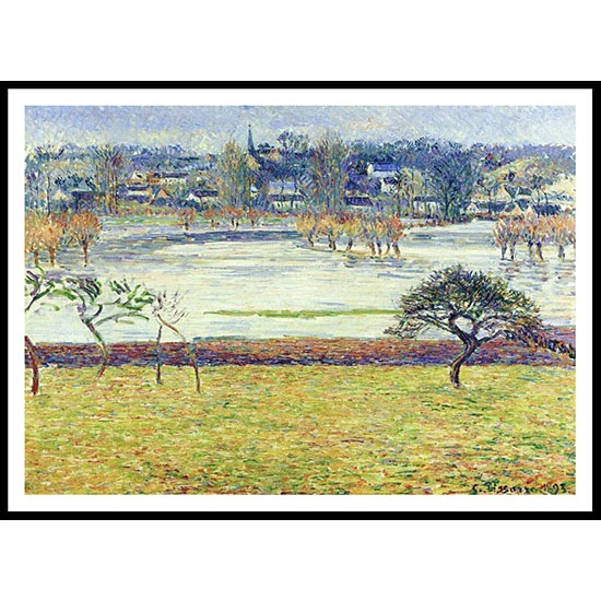 Flood White Effect Eragny 1893, A New Print Of a Camille Pissaro Painting