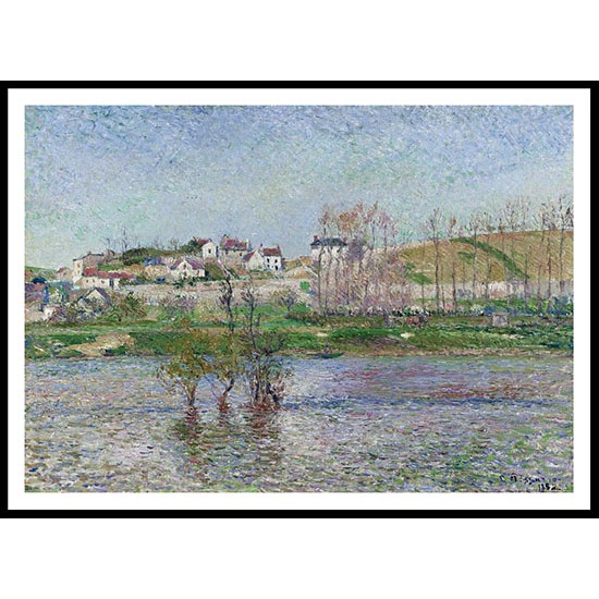 Flood at Pontoise 1882, A New Print Of a Camille Pissaro Painting