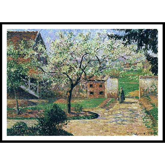 Flowering Plum Tree Eragny 1894, A New Print Of a Camille Pissaro Painting