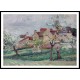 Flowering Plum Trees Pontois 1876, A New Print Of a Camille Pissaro Painting