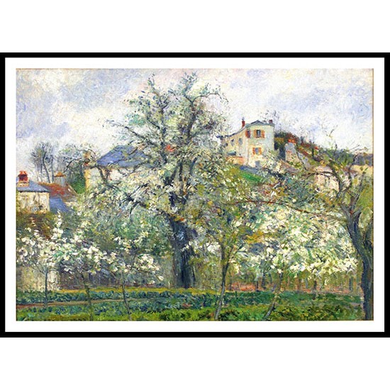 Flowering Trees Spring Pontoise 1877, A New Print Of a Camille Pissaro Painting