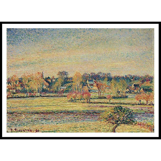 Frost View fom Bazincourt 1891, A New Print Of a Camille Pissaro Painting