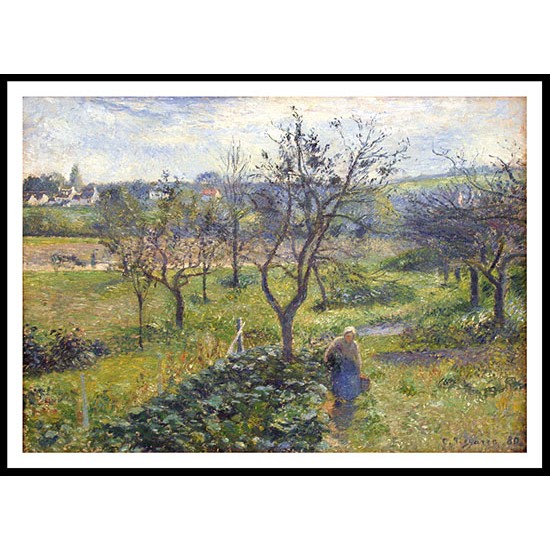 Garden at Valhermeil 1880, A New Print Of a Camille Pissaro Painting