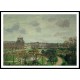 Garden of Louvre Morning Grey Weather 1899, A New Print Of a Camille Pissaro Painting