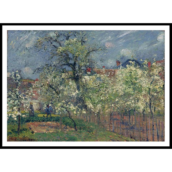 Garden of Maubuisson Pontoise Pear Trees in Bloom 1877, A New Print Of a Camille Pissaro Painting