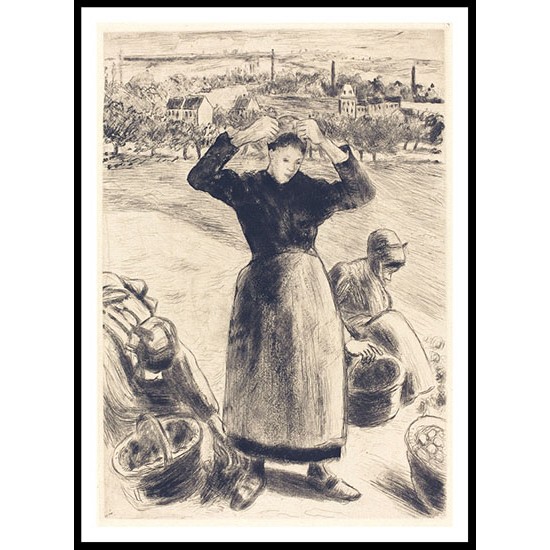 Gathering Potatoes 1886, A New Print Of a Camille Pissaro Painting