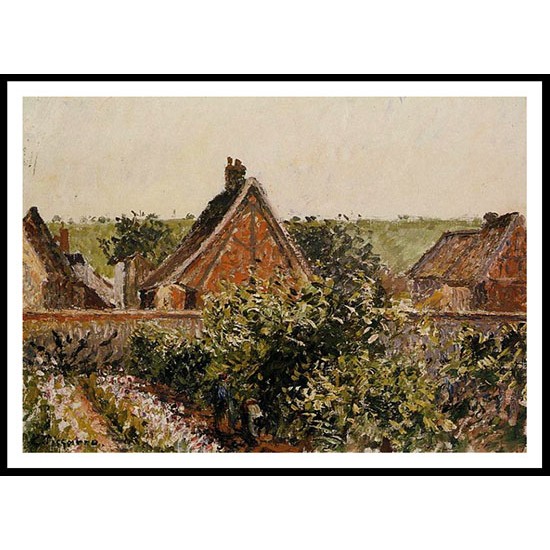 Harvest in the Orchard Eragny 1899, A New Print Of a Camille Pissaro Painting