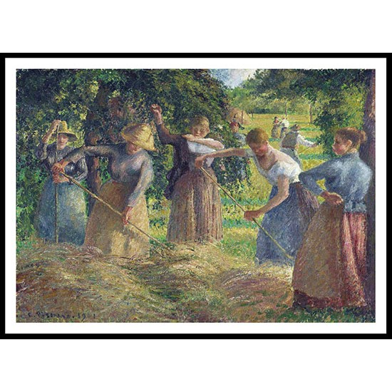 Hay Harvest at Eragny 1901, A New Print Of a Camille Pissaro Painting