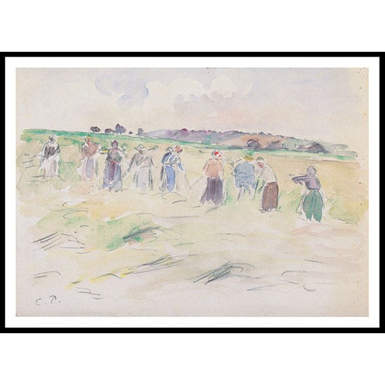 Haymaking 1885 89, A New Print Of a Camille Pissaro Painting