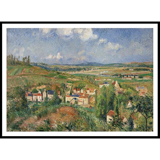 Hermitage in Summer Pontoise 1877, A New Print Of a Camille Pissaro Painting