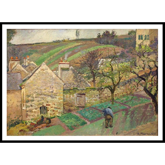 Hillside of the Hermitage Pontoise 1873, A New Print Of a Camille Pissaro Painting