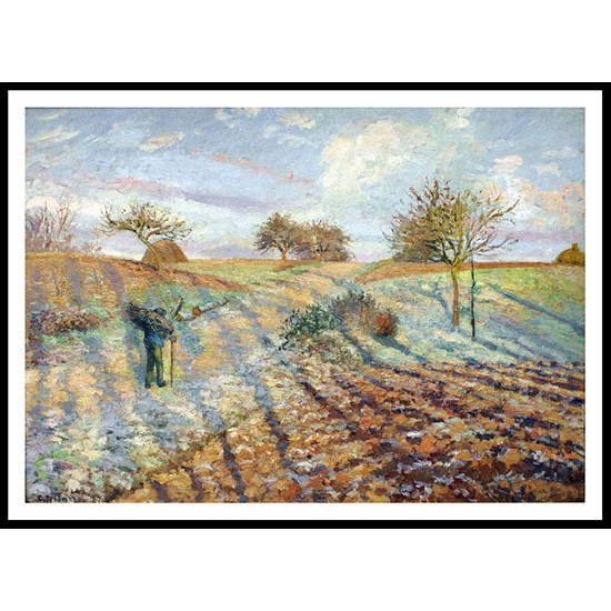 Hoarfrost at Ennery 1873, A New Print Of a Camille Pissaro Painting