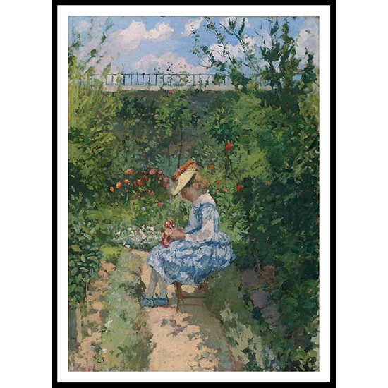 Jeanne in Garden Pontoise 1872, A New Print Of a Camille Pissaro Painting