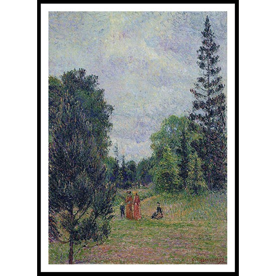 Kew Gardens Crossroads near the Pond 1892, A New Print Of a Camille Pissaro Painting