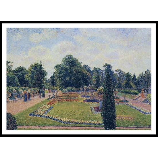 Kew Gardens Path between the Pond and the Palm House 1892, A New Print Of a Camille Pissaro Painting