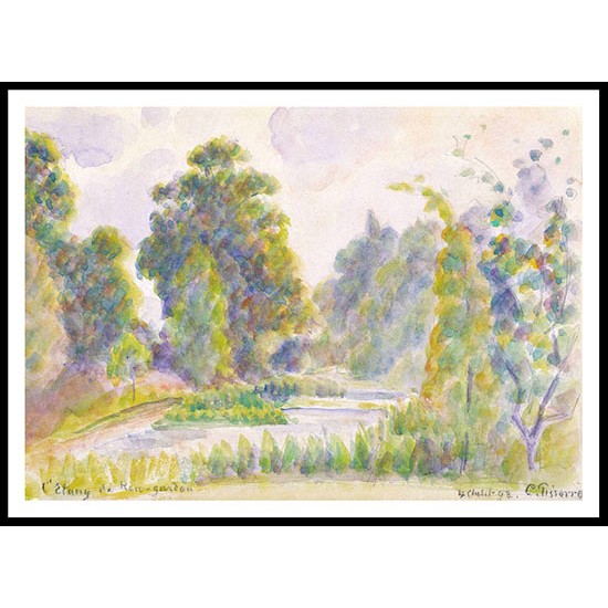 Kew Gardens Pond 1892, A New Print Of a Camille Pissaro Painting