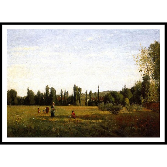 La Varenne Saint Hilaire View from Champigny 1863, A New Print Of a Camille Pissaro Painting