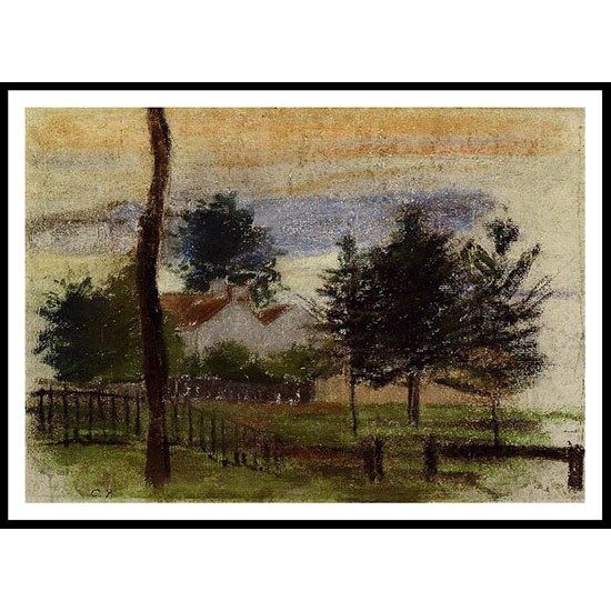 Landscape at Louveciennes 1869, A New Print Of a Camille Pissaro Painting