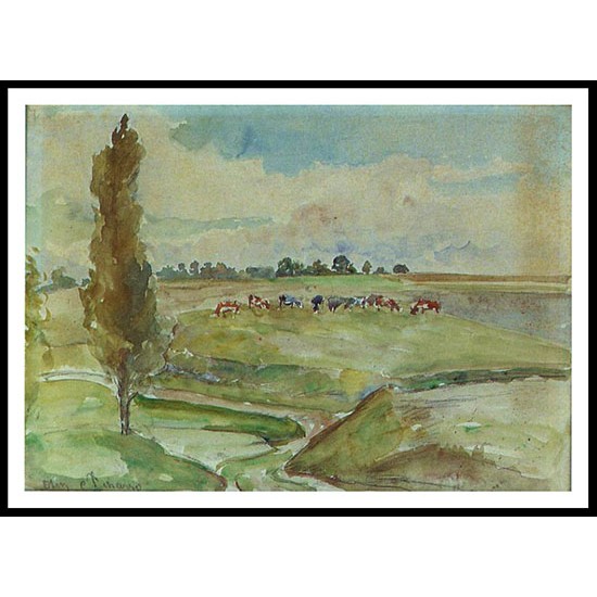 Landscape at Osny 1882 83, A New Print Of a Camille Pissaro Painting