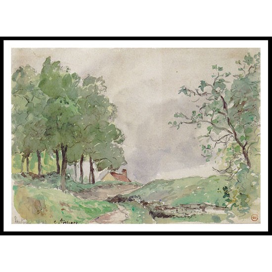 Landscape at Pontoise 1872, A New Print Of a Camille Pissaro Painting