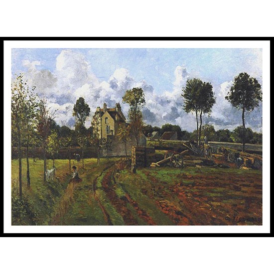 Landscape at Pontoise 1873, A New Print Of a Camille Pissaro Painting