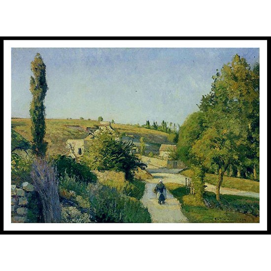 Landscape at the Hermitage Pontoise 1874, A New Print Of a Camille Pissaro Painting