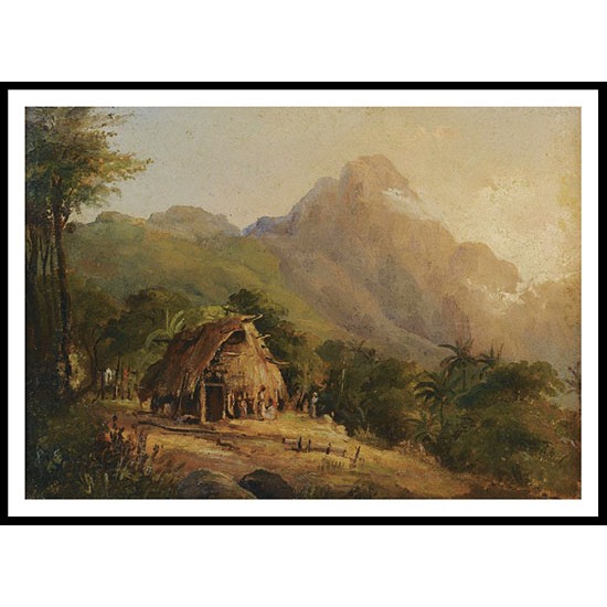 Landscape in Montagne with the Cabin Galipan 1854, A New Print Of a Camille Pissaro Painting