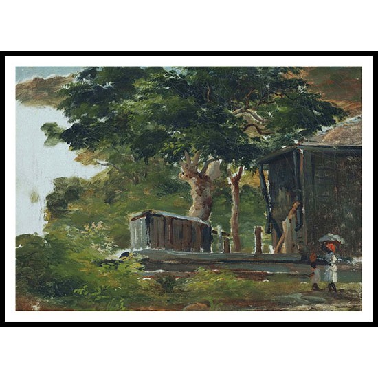 Landscape with House in the Woods in Saint Thomas Antilles 1854 55, A New Print Of a Camille Pissaro Painting