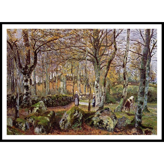 Landscape with Rocks Montfoucault 1874, A New Print Of a Camille Pissaro Painting