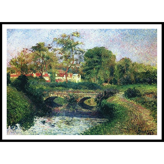 Little Bridge on the Voisne Osny 1883, A New Print Of a Camille Pissaro Painting