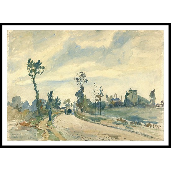 Louveciennes the Road of Saint Germain 1871, A New Print Of a Camille Pissaro Painting