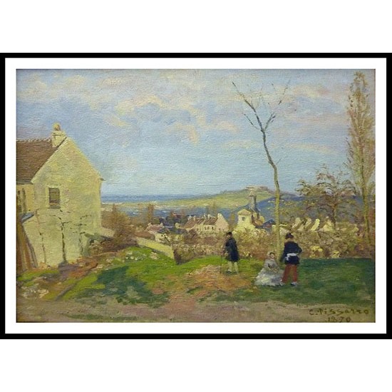 Louveciennes with Mount Valerien in the Background 1870, A New Print Of a Camille Pissaro Painting