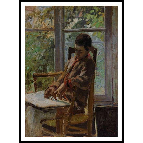 Lucien Pissarro in an Interior 1875, A New Print Of a Camille Pissaro Painting