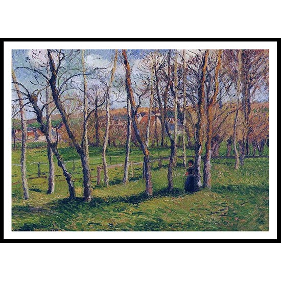 Meadow at Bazincourt 1885, A New Print Of a Camille Pissaro Painting