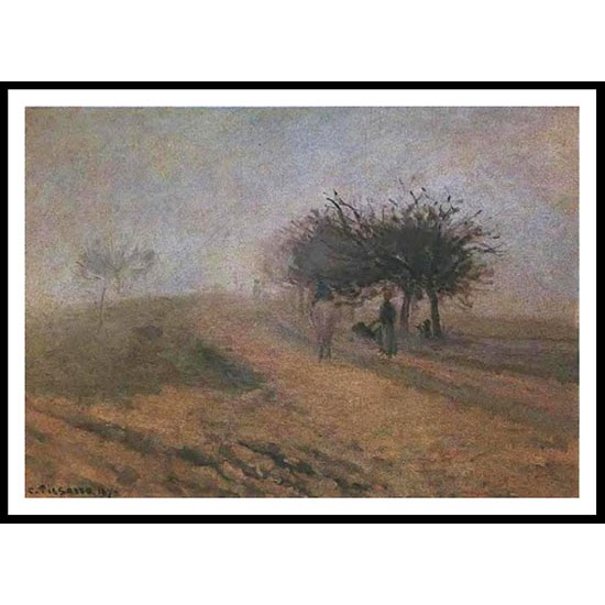 Misty Morning at Creil 1873, A New Print Of a Camille Pissaro Painting