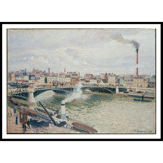 Morning Overcast Day Rouen 1896, A New Print Of a Camille Pissaro Painting