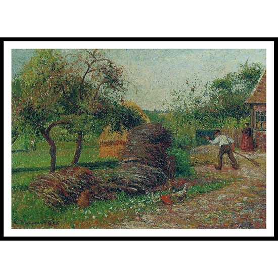 Mother Luciens Yard 1895, A New Print Of a Camille Pissaro Painting