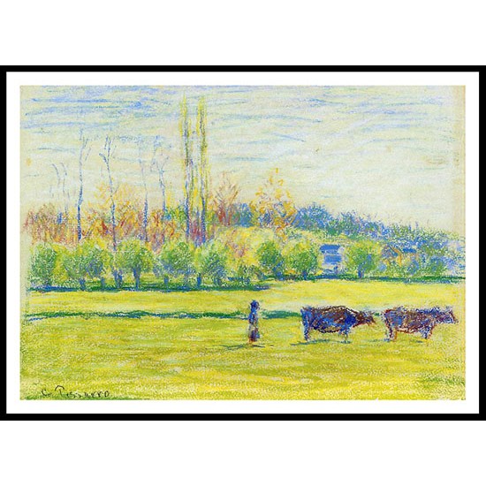 Near Eragny 1887, A New Print Of a Camille Pissaro Painting