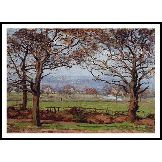 Near Sydenham Hill Looking towards Lower Norwood 1871, A New Print Of a Camille Pissaro Painting